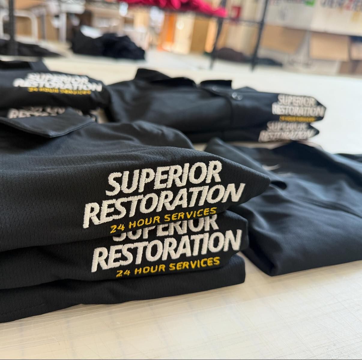 Embroidered Polos for local Racine Restoration Service - We Make T-Shirts - Screen Printing and Embroidery - Racine, Kenosha, and Milwaukee Wisconsin