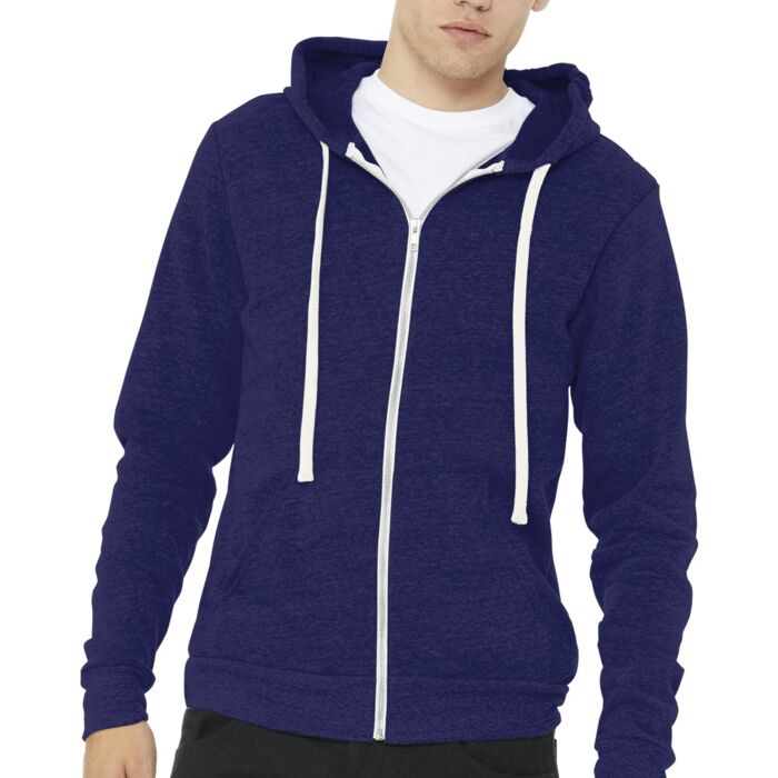 Ultrasoft Unisex Triblend Sponge Fleece Full Zip Hoodie Thumbnail